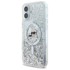 KARL LAGERFELD Liquid Glitter Karl & Choupette Head MagSafe maskica za Apple iPhone 16 Plus, prozirna