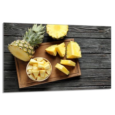TMK Staklena zaštita za štednjak ili ploču za kuhanje 80x52, ananas
