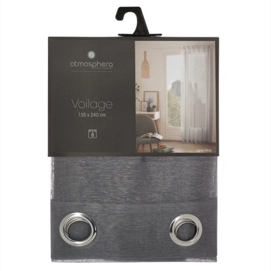 ATMOSPHERA Gotove zavjese Molly, 135x240 cm, sive