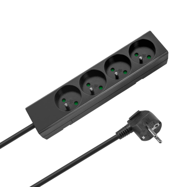 REBEL Produžni kabel, 4 utičnice, 1,5 m