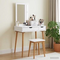 Set toaletnog stolića Fauske 3 kom 76 x 50 x 143 cm, bijeli