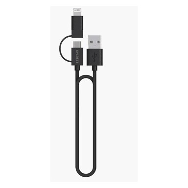 CYGNETT Kabel za mobitel lightning + micro, USB. 1.0m, crni