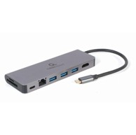 GEMBIRD USB hub A-CM-COMBO5-05 USB Type-C 5-in-1 multi-port adapter (Hub + HDMI + PD + card reader + LAN)