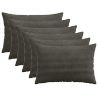 HEERLEN Presvlake za jastuke 6 kom. 30 x 50 cm, antracit kord