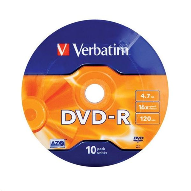 VERBATIM DVD-R Matt Silver 16x, 4,7 GB, 10 kom