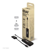 CLUB3D USB hub Type-C, 4 porta, 10 Gbps, PD 3.0, crna