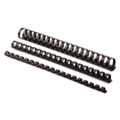 FELLOWES Plastične spirale 10 mm, crne, 41–55 listova, 100 kom