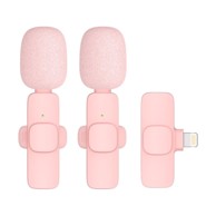 MG Bežični lavalier mikrofon K1 Wind Lightning, 2ks, ružičasti