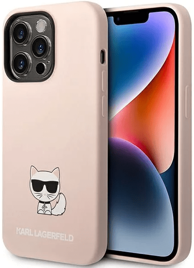 KARL LAGERFELD Maskica za iPhone 14 Pro Max Choupette Body, silikonska, roza
