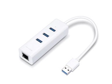 TP-LINK Mrežni adapter UE330, USB 3.0, gigabit etherner, 3x USB 3.0