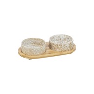 TRIXIE Set posuda, keramika/bambus, 2 x 0,3 l