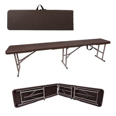 Klupa, sklopiva, 180x28x43 cm