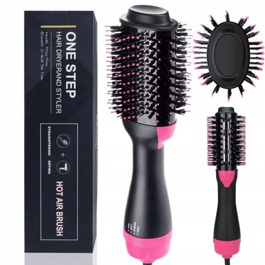 Sušilo za kosu i styler 4 u 1, četka, ravnalo za kosu, uvijač za kosu, crna