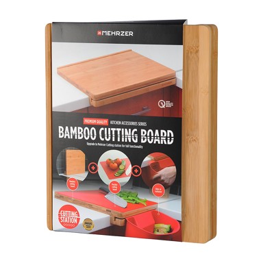 MEHRZER Daska za rezanje od bambusa 37x28 cm