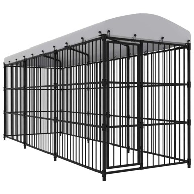 Vanjski kavez za pse s krovom 450x150x210 cm
