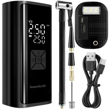 Električna pumpa za bicikl, kompresor za gume, power bank 6000 mAh, LED svjetiljka