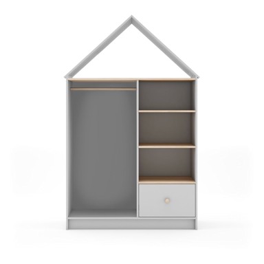 MARCKERIC Bijeli otvoreni dječji ormar 110x180 cm Estefania