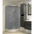 AQUAART Tuš kabina polukružna Gray 90R 90X90X205