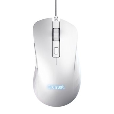TRUST Miš GXT 924W Ybar+, bijeli, RGB, optički, 25600dpi