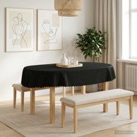 Tkanina za stol 5 kom ovalna 130 x 180 cm, tamnosiva