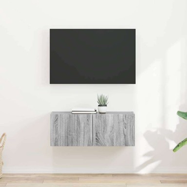 TV zidni ormar, 2 komada, Siva Sonoma 60 x 31 x 29.5 cm