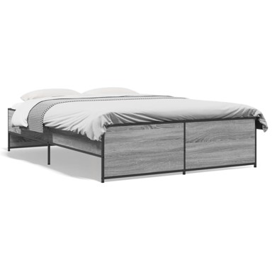 Okvir kreveta boja hrasta 120x200 cm konstruirano drvo i metal