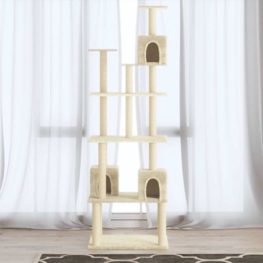 Penjalica za mačke sa stupovima za grebanje, 188 cm, svjetlosiva