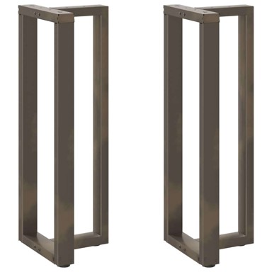 Noge za barski stol t-oblika od čelika, 2 kom, 50 x 35 x (110-111) cm, prirodna