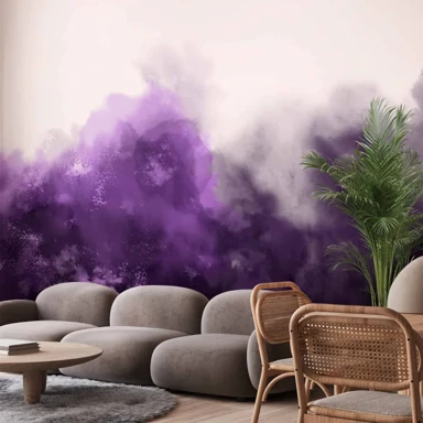 Foto tapeta Akvarelna varijacija, ljubičasta, 350 x 256 cm, Standard