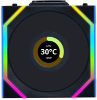 LIAN LI Računalni ventilator UNI FAN SL Wireless LCD, ARGB, PWM - 120 mm, crni