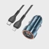 HOCO Auto punjač Z46A, plavi, Type C + USB QC3.0, Power Delivery 20W, s kabelom za iPhone Lightning 8-pin