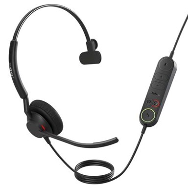 JABRA Slušalice Engage 40 UC, crne, Inline Link, on-ear, Mono, USB-A