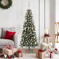 Božićno drvce umjetno s LED lampicama, zeleno, 150 cm, PVC