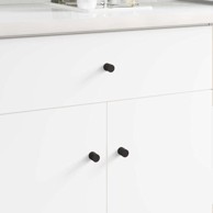 Gumbi za ormarić 12 kom, M4 x 12 mm, željezo, crna