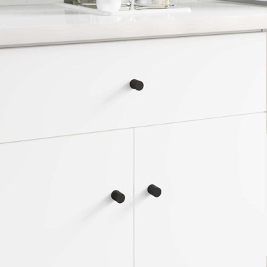 Gumbi za ormarić 12 kom, M4 x 12 mm, željezo, crna