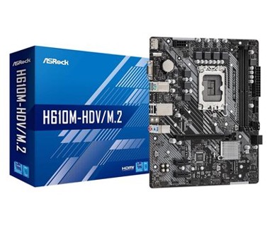 ASROCK Matična ploča H610M-HDV/M.2, LGA1700, Intel 12 Gen., 2x DDR4, mATX