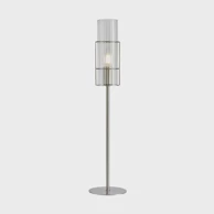 Stolna lampa Tubo, 65 cm, E14, satin nikl/prozirna