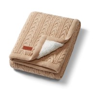 BABYONO Pletena pamučna dekica obostrana 75×100 cm, bež