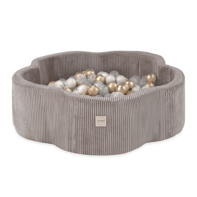 PLUSH NEST Bazen s 300 loptica Cvijet, 95x30 cm, bež