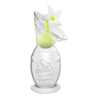 HAAKAA Ručna izdajalica silikon 2. gen 150 ml + čep bijeli cvijet