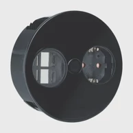 BACHMANN Ugradbena utičnica TWIST crna za kuhinjski pult 1x220V 1x prazna 931.133