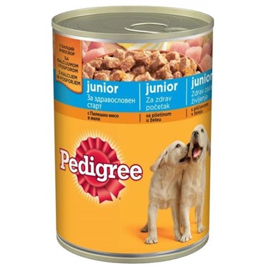 PEDIGREE Hrana za pse Junior, s piletinom u želeu, 400 g