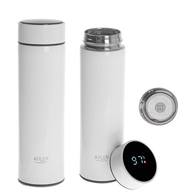 ADLER Termos boca AD4506W, 0.5l, LED zaslon na dodir, bijela