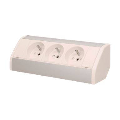 ORNO Ugradbena utičnica, 3x2P+Z, bijelo-srebrna
