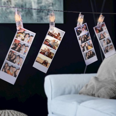 DECOKING Rasvjetni lanac s LED lampicama u obliku štipaljki Pin, 20 lampica, duljina 3,35 m