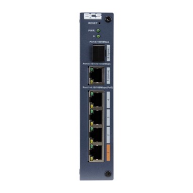 BCS PoE switch BCS-L-SP0401G-1SFP-M, 4 porta, 1 x SFP