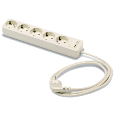 FAMATEL Produžni kabel 5 utičnica, 1.5m, prekidač, 1.5mm² - 2625-PK5/1.5, bijeli