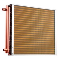 VEVOR izmjenjivač topline s rebrastom cijevi 559 x 559 mm, bakrene cijevi, aluminijske rebraste ploče