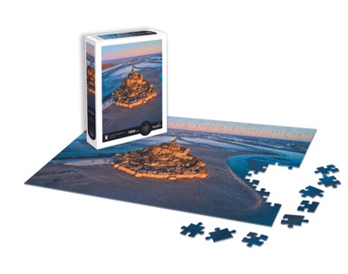 Puzzle Krajolik Mont Saint-Michel Normandija 1000 dijelova