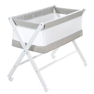 ROBA Bijela kolijevka na kotačićima/sklopiva 90x45 cm